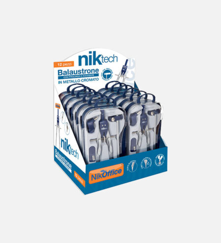 48NIK012 Balaustrone in metallo cromato Nikoffice