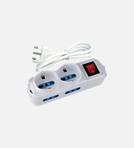 AC5922-1.jpg Multipresa 4 prese e 2 adattatori schuko Trustech