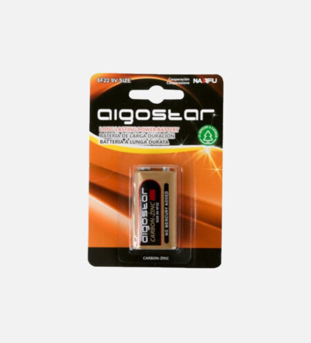 AIGOSTAR 9 VOLTS 9V ZINCO CARBONIO X1 PZ10 AIGOSTAR 9 VOLTS 9V ZINCO CARBONIO X1 PZ10