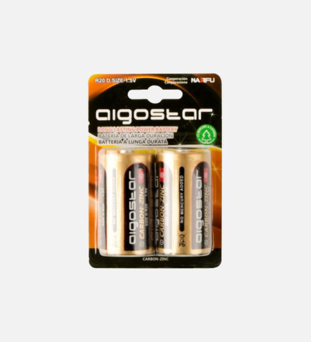 AIGOSTAR TORCIA D 1,5V ZINCO CARBONIO X2 PZ10 AIGOSTAR TORCIA D 1,5V ZINCO CARBONIO X2 PZ10